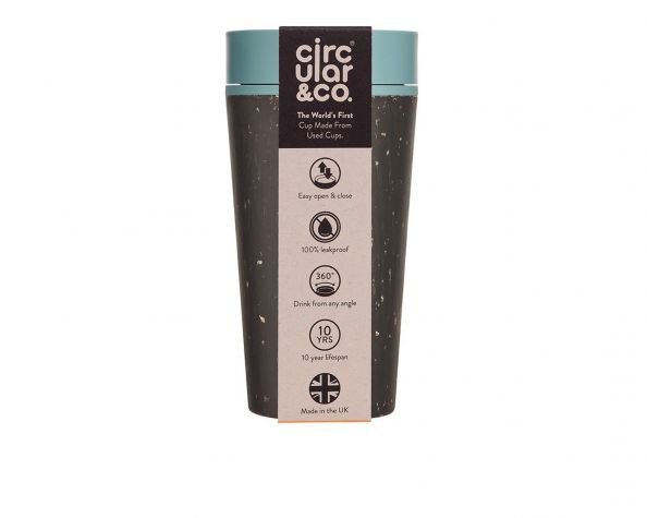 Kelímek rCUP/Circular&CO Black and Teal 340 ml