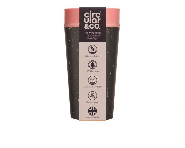Kelímek rCUP/Circular&CO Black and Pink 340 ml