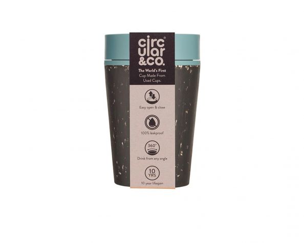 Kelímek rCUP/Circular&CO Black and Teal 227 ml