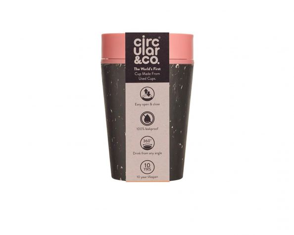 Kelímek rCUP/Circular&CO Black and Pink 227 ml