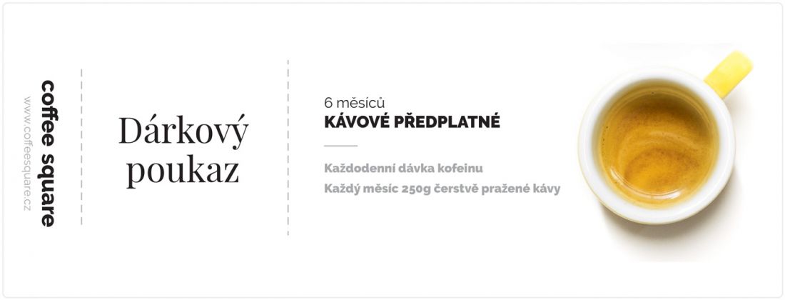 Kávové předplatné - dárkový poukaz